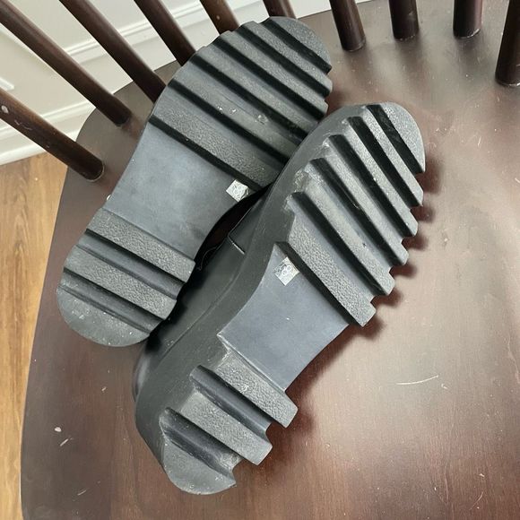 Lamoda ASOS Blossom Lug Sole T Strap Mary Jane Black 8 - Picture 6 of 8